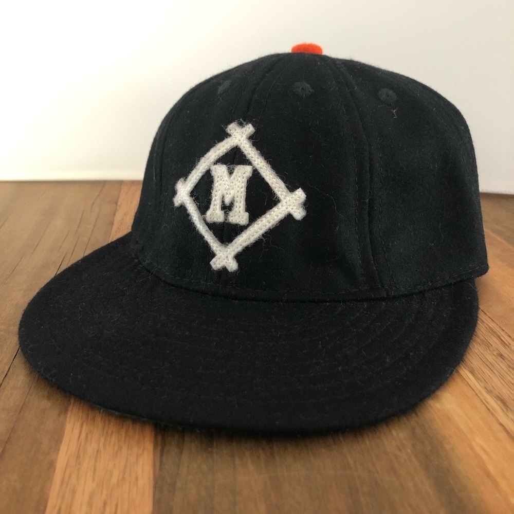 Ebbets Field Flannels Hat Size 7 - 8 Panel - Black